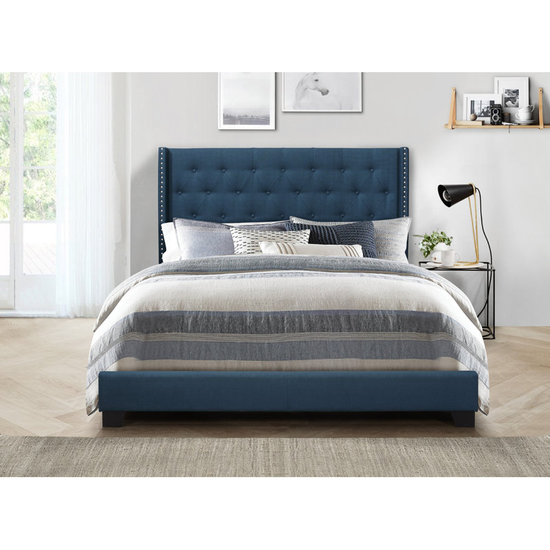 Greyleigh™ Aadvik Tufted Upholstered Low Profile Standard Bed & Reviews